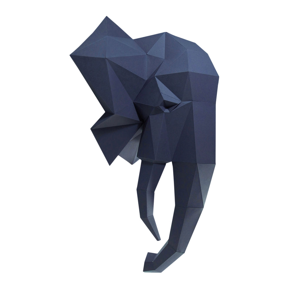 Papercraft world, origami models, 3D paper art, Brain Spice, elephant head