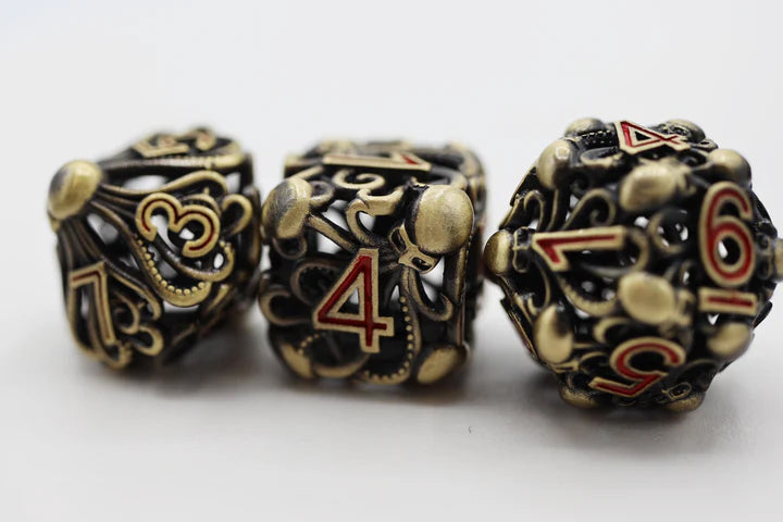 Bronze Mind Eater 7-Dice Set - Brain Spice