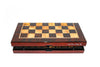 Chess Set - Folding - Mahogany Finish 16inch - Brain Spice