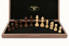 Chess Set - Folding - Walnut Inlaid 15inch - Brain Spice