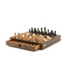 Chess & Checkers Set - With Drawers And Chess Piece Compartments 15inch - Brain Spice