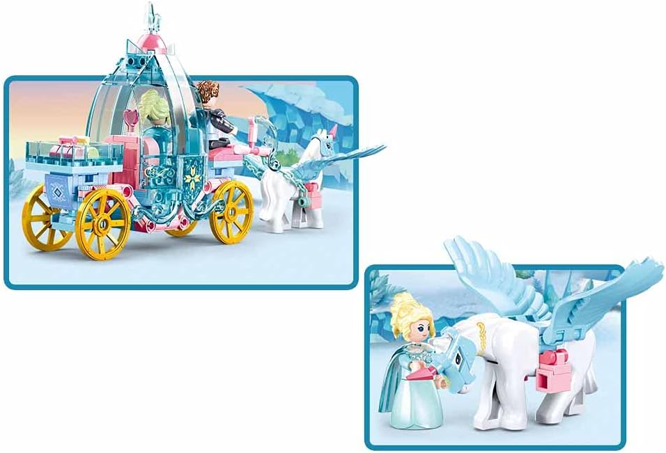 Fairy Tales Of Winter Carriage - Model Bricks 191pcs - Brain Spice