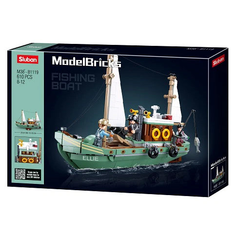 Fishing Boat - Model Bricks 610pcs - Brain Spice