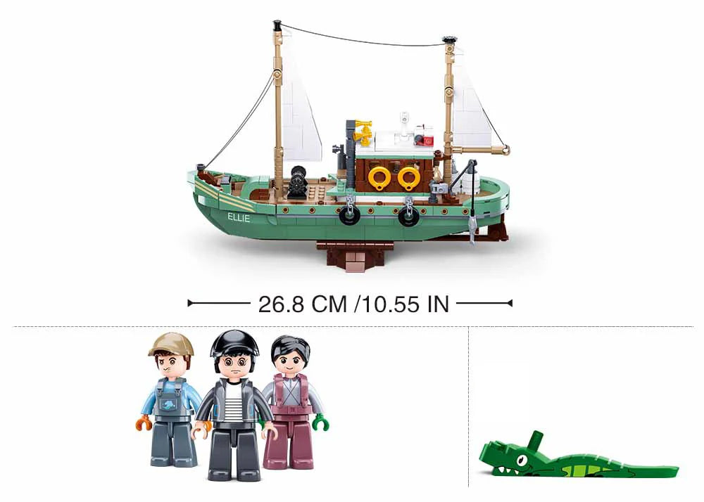 Fishing Boat - Model Bricks 610pcs - Brain Spice