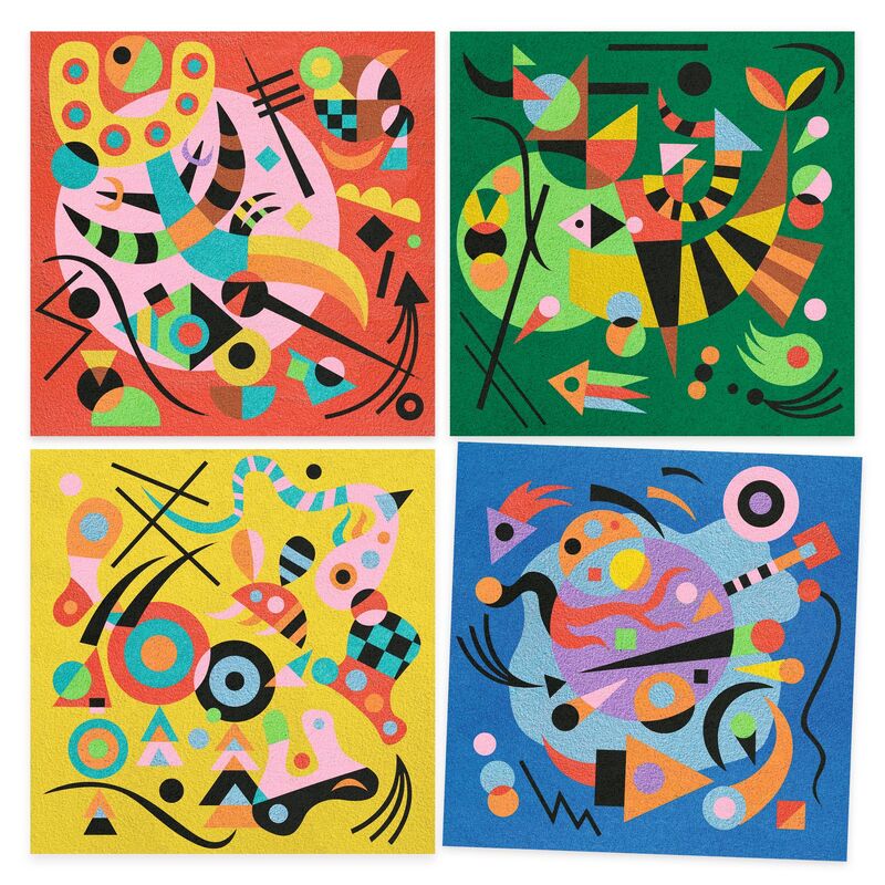 Inspired by Abstract - Vassily Kandinsky - Sand Boards - Brain Spice