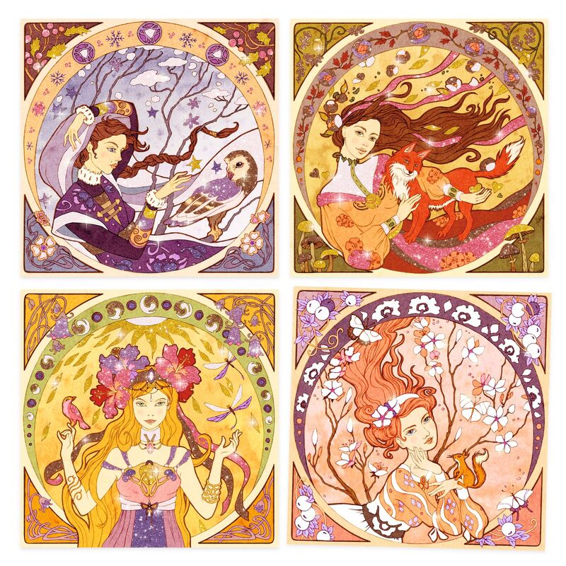 Inspired by Divine - Alfons Mucha - Glitter Boards - Brain Spice