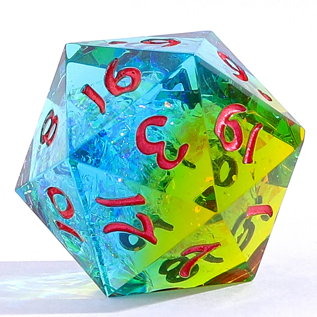 Living Lightning - Captured Magic 7-Dice Set - Sharp Edge Resin - Brain Spice