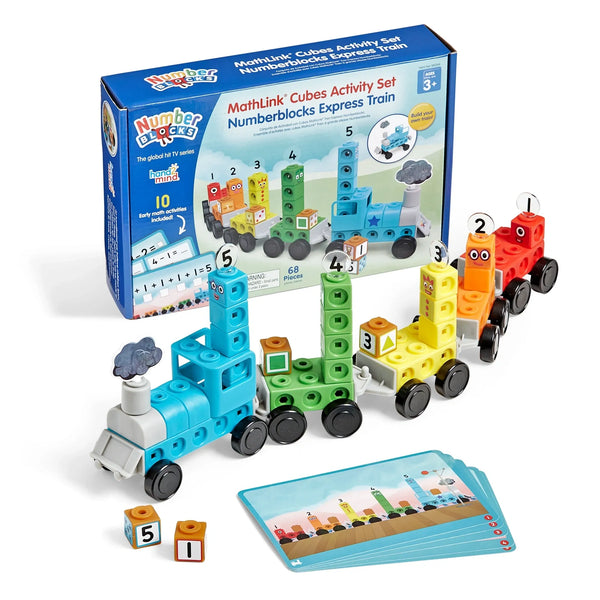 NumberBlocks Express Train Activity Set - Mathlink Cubes - Brain Spice