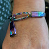 Metal Zipper Bracelet - Oil Slick - Unisex - Brain Spice