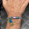 Metal Zipper Bracelet - Oil Slick - Unisex - Brain Spice