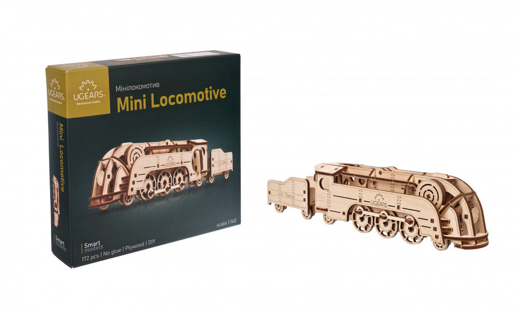 Mini Locomotive - uGears - Brain Spice