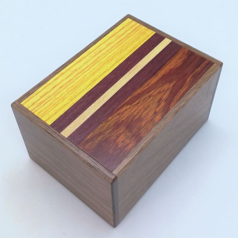 Natural Wood Puzzle Box 12 steps - Brain Spice