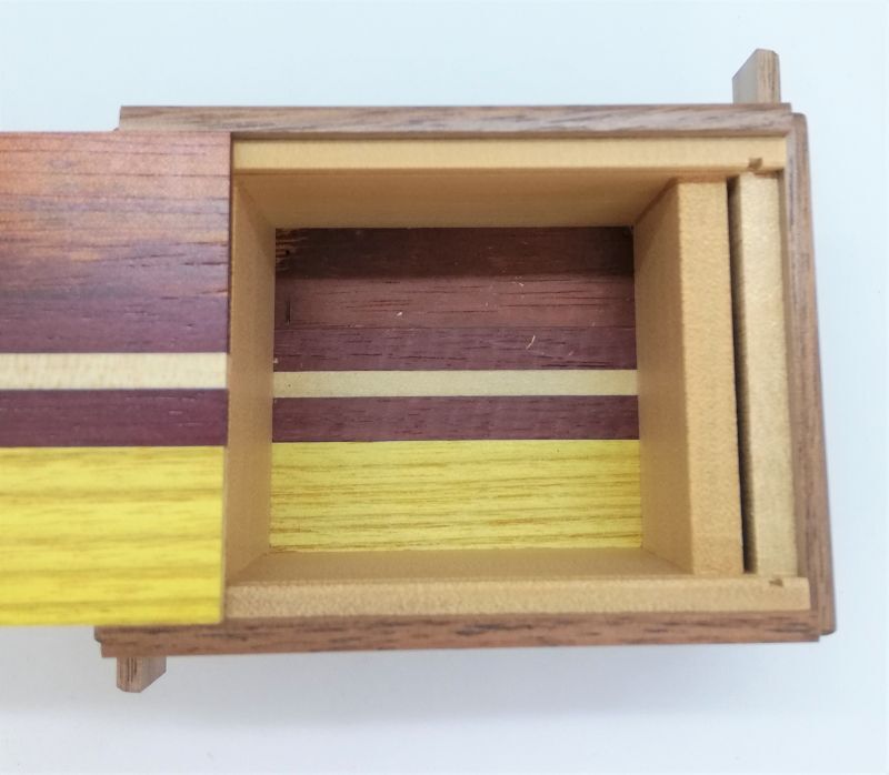 Natural Wood Puzzle Box 12 steps - Brain Spice