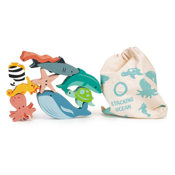 Ocean - Happy Stacking Set & Bag - Brain Spice