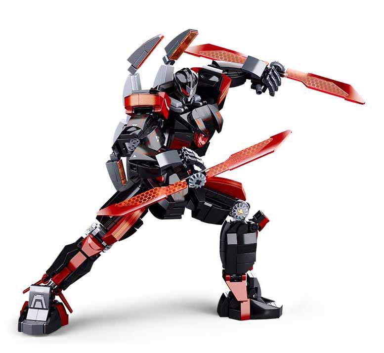 PR Mecha - Double Swords - Model Bricks 585pcs - Brain Spice