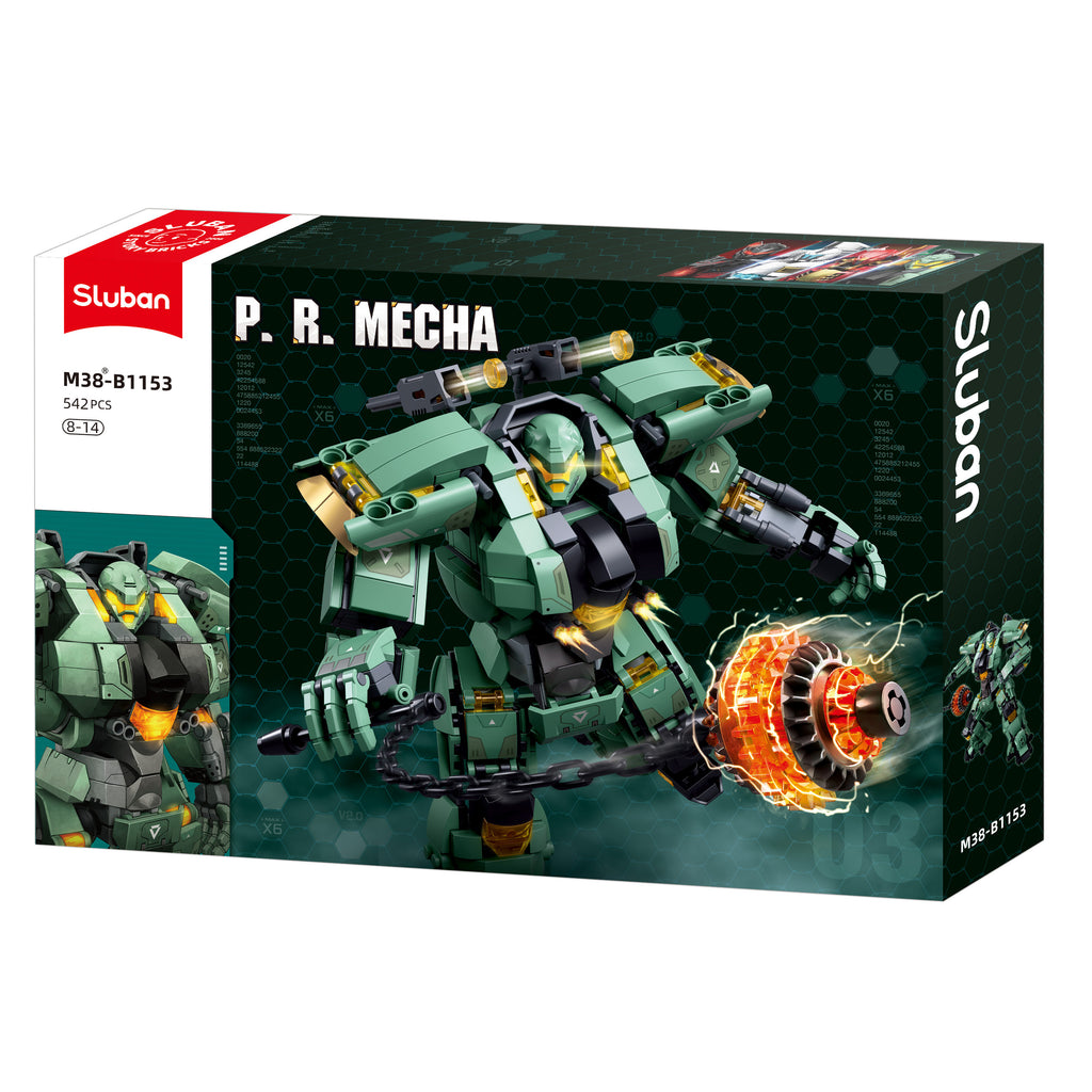 PR Mecha - Green - Model Bricks 542pcs - Brain Spice