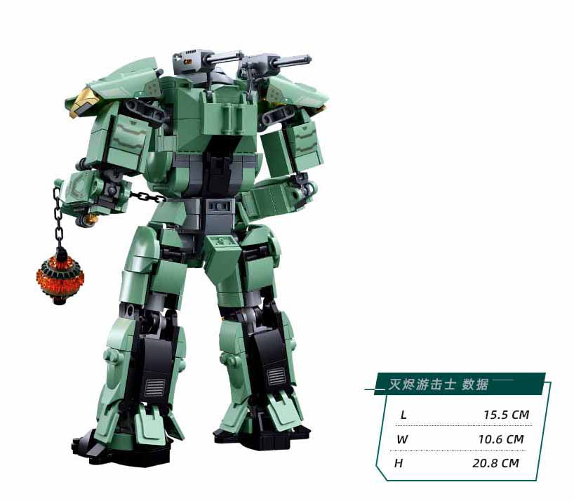 PR Mecha - Green - Model Bricks 542pcs - Brain Spice