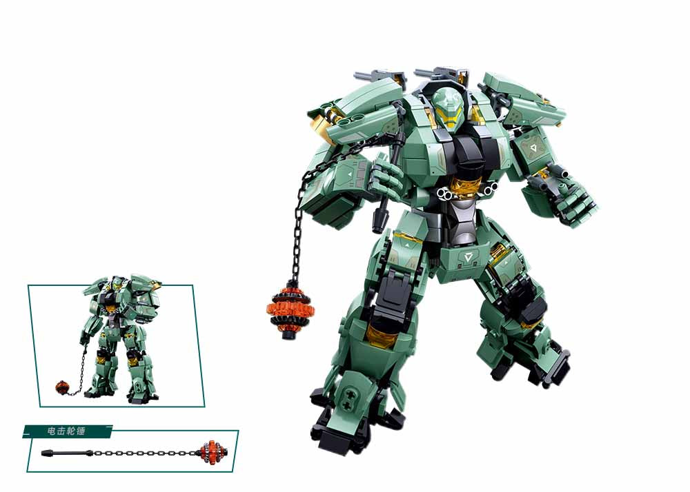 PR Mecha - Green - Model Bricks 542pcs - Brain Spice