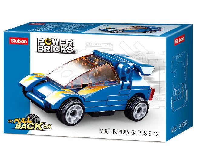 Pull-Back Cars - Power Bricks - Brain Spice