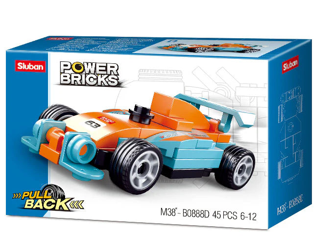 Pull-Back Cars - Power Bricks - Brain Spice