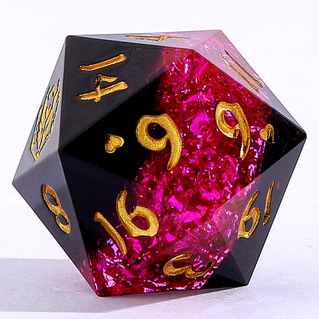 Radiant Path - Captured Magic 7-Dice Set - Sharp Edge Resin - Brain Spice