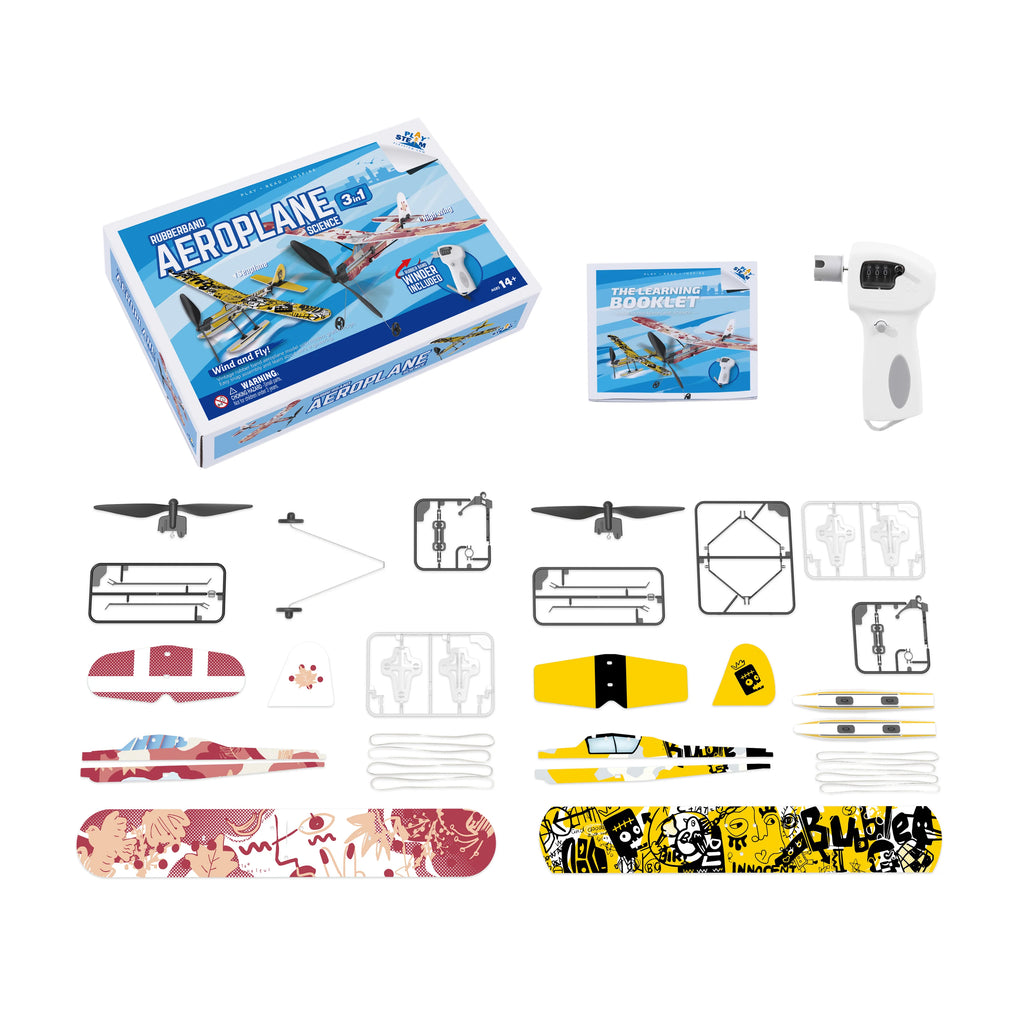 Rubber Band Airplane Science 3-in-1 Set - Brain Spice