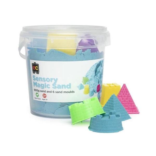 Sensory Sand 600g Tub - with 6 Moulds - Brain Spice