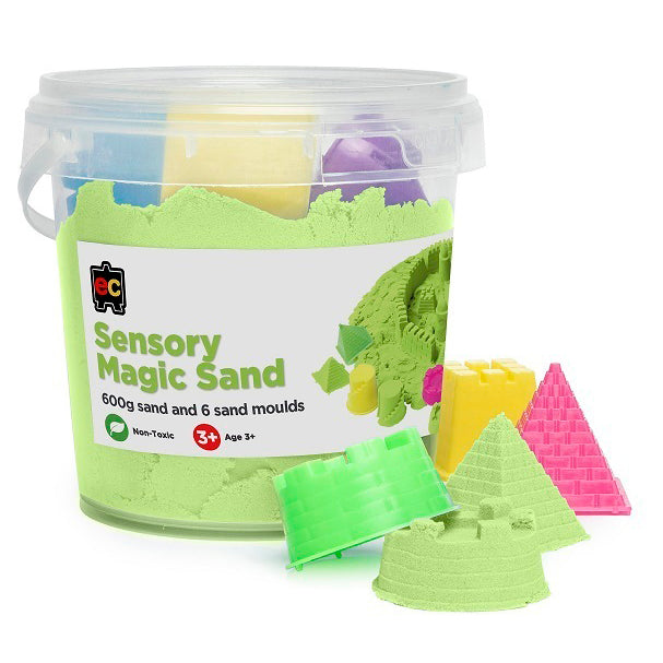 Sensory Sand 600g Tub - with 6 Moulds - Brain Spice