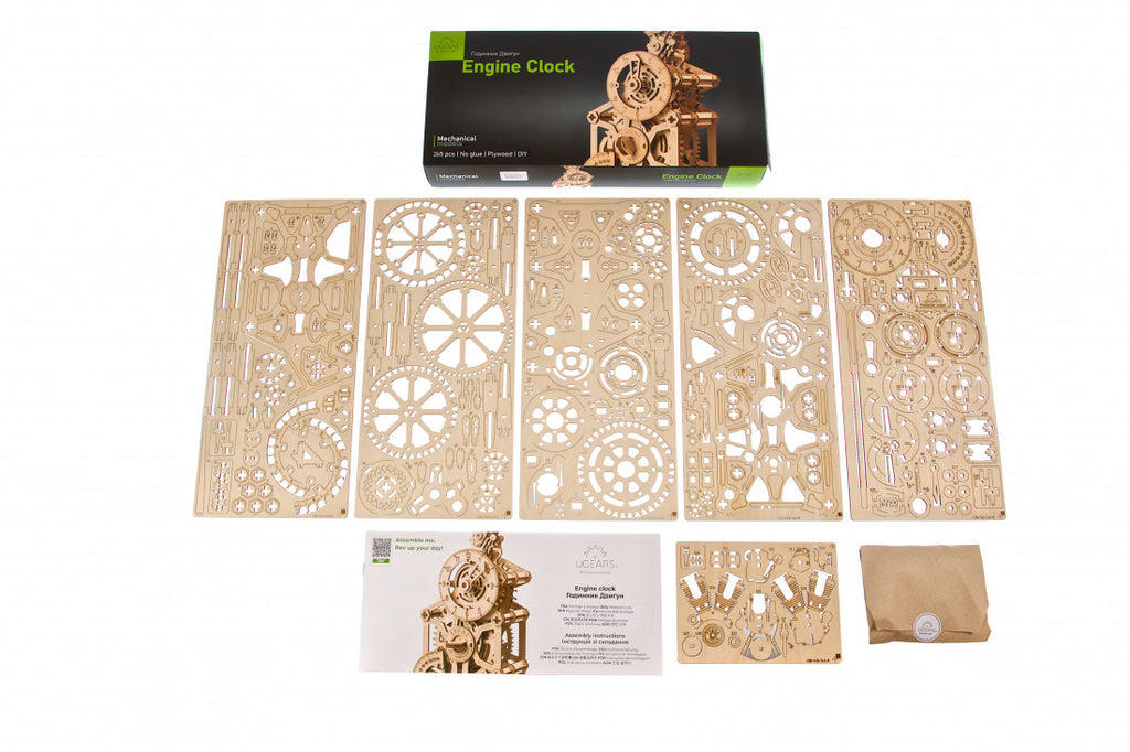 Ugears Engine Clock - uGears - Brain Spice