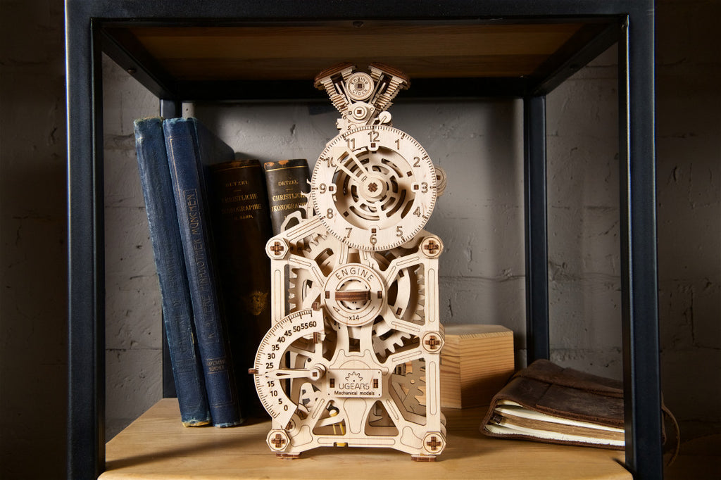 Ugears Engine Clock - uGears - Brain Spice