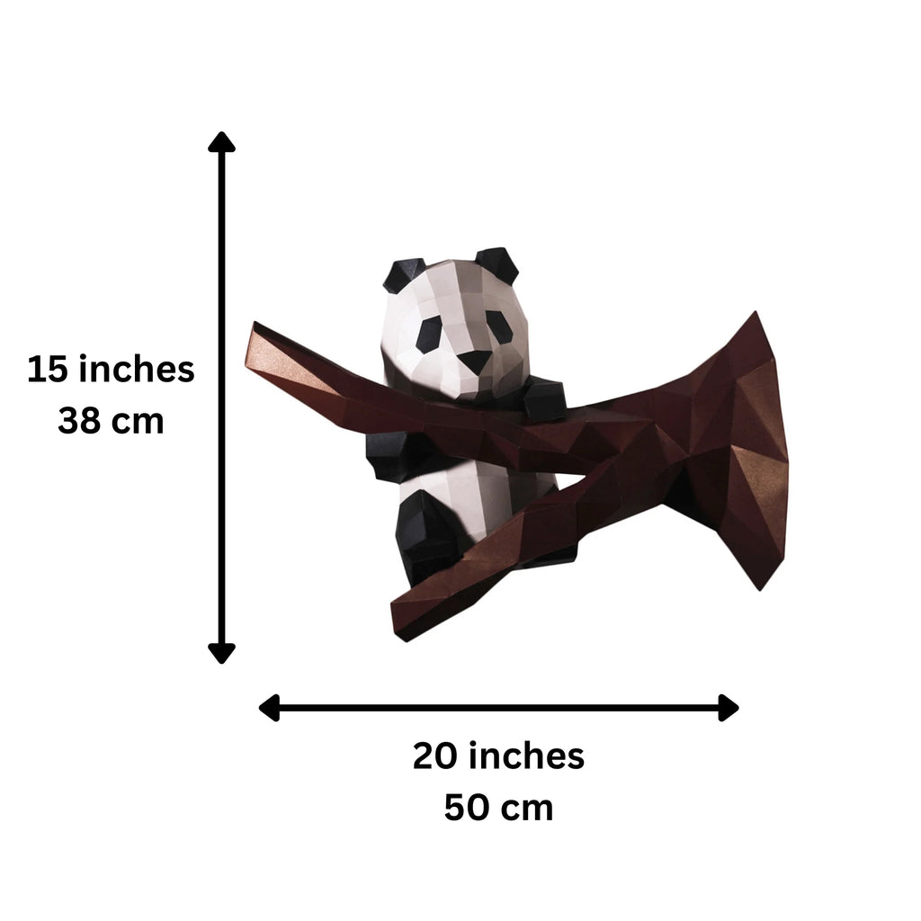 Panda Origami Model - 3D Paper Art - Brain Spice