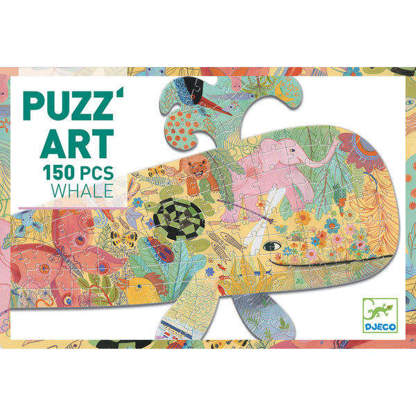 Whale Shaped Art Puzzle - 150 Pieces - Brain Spice