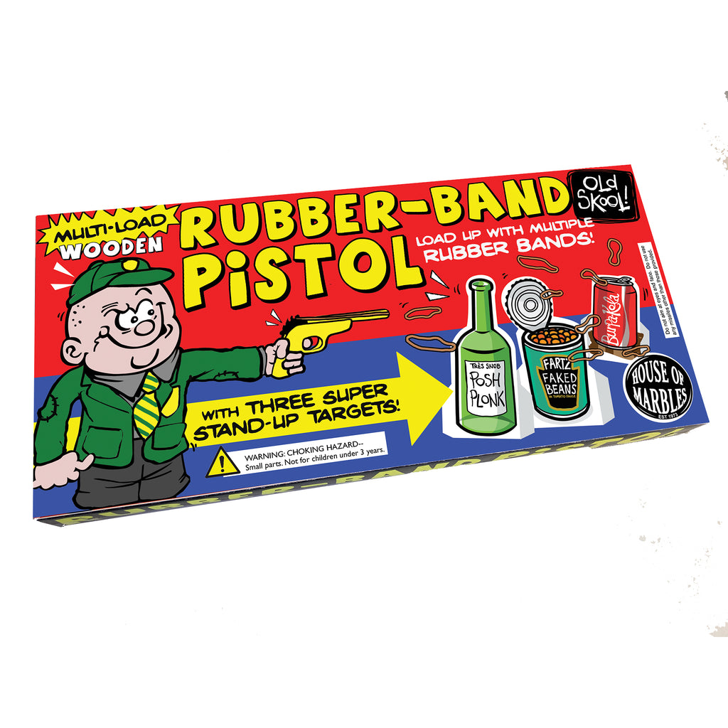 Wooden Rubber Band Pistol - Brain Spice