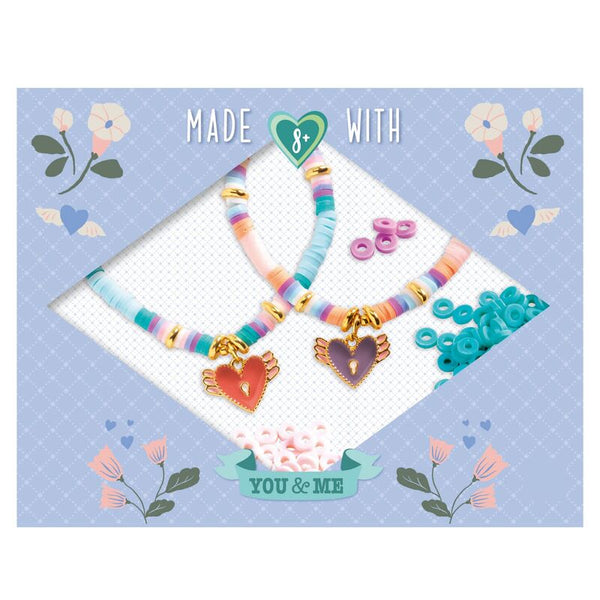 You & Me Bead Set - Heishi Hearts - Brain Spice