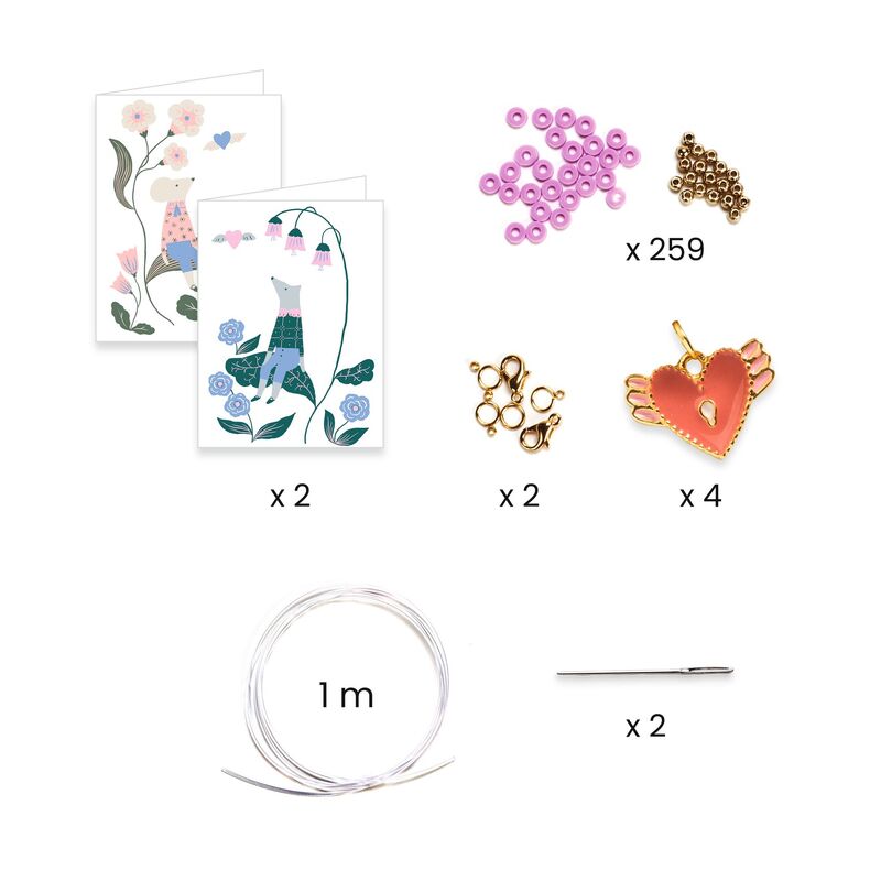 You & Me Bead Set - Heishi Hearts - Brain Spice