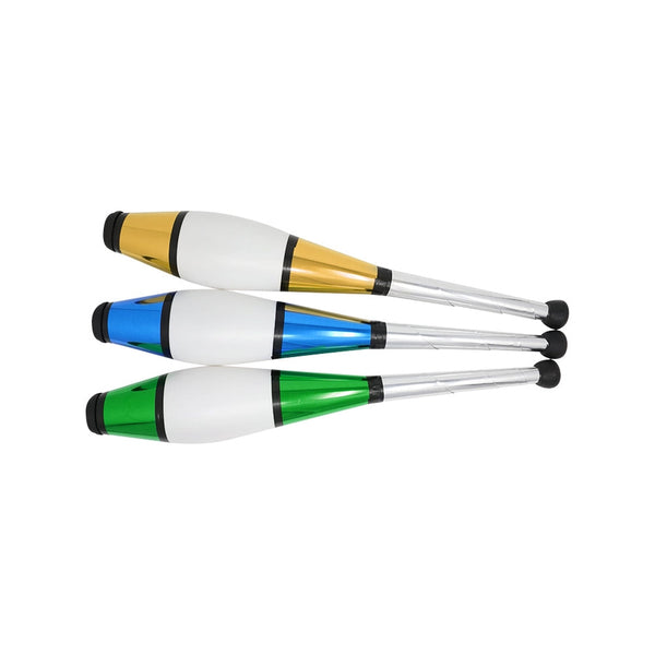 Zeekio Pegasus Juggling Clubs - Gold Green Blue - Brain Spice