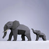 Papercraft world, origami models, 3D paper art, Brain Spice, elephants