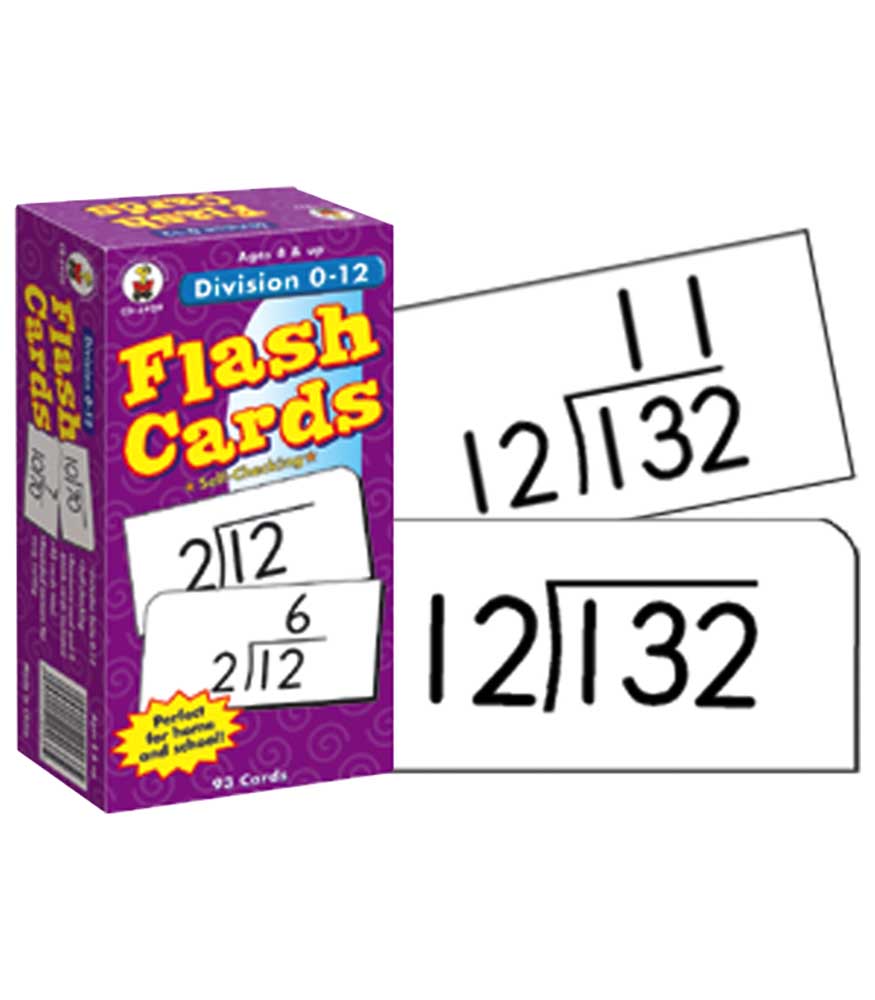 Division 0-12 Flash Cards