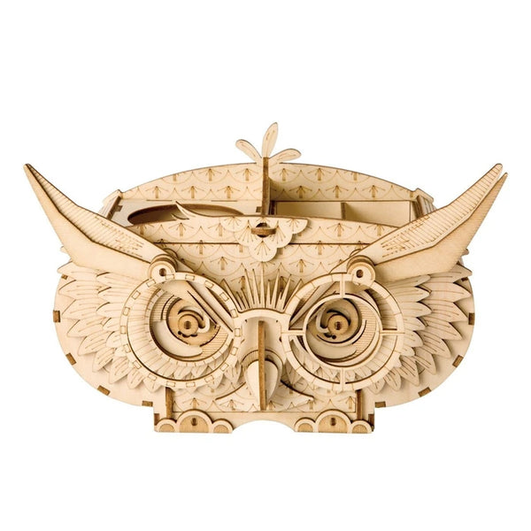 Owl Storage Box - 3D Wooden Model - Brain Spice