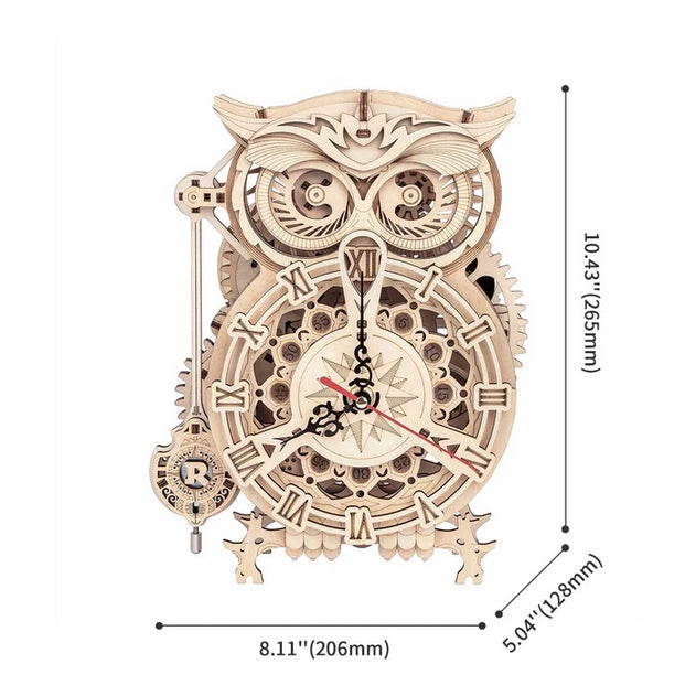 Mechanical Models Owl Clock - Brain Spice